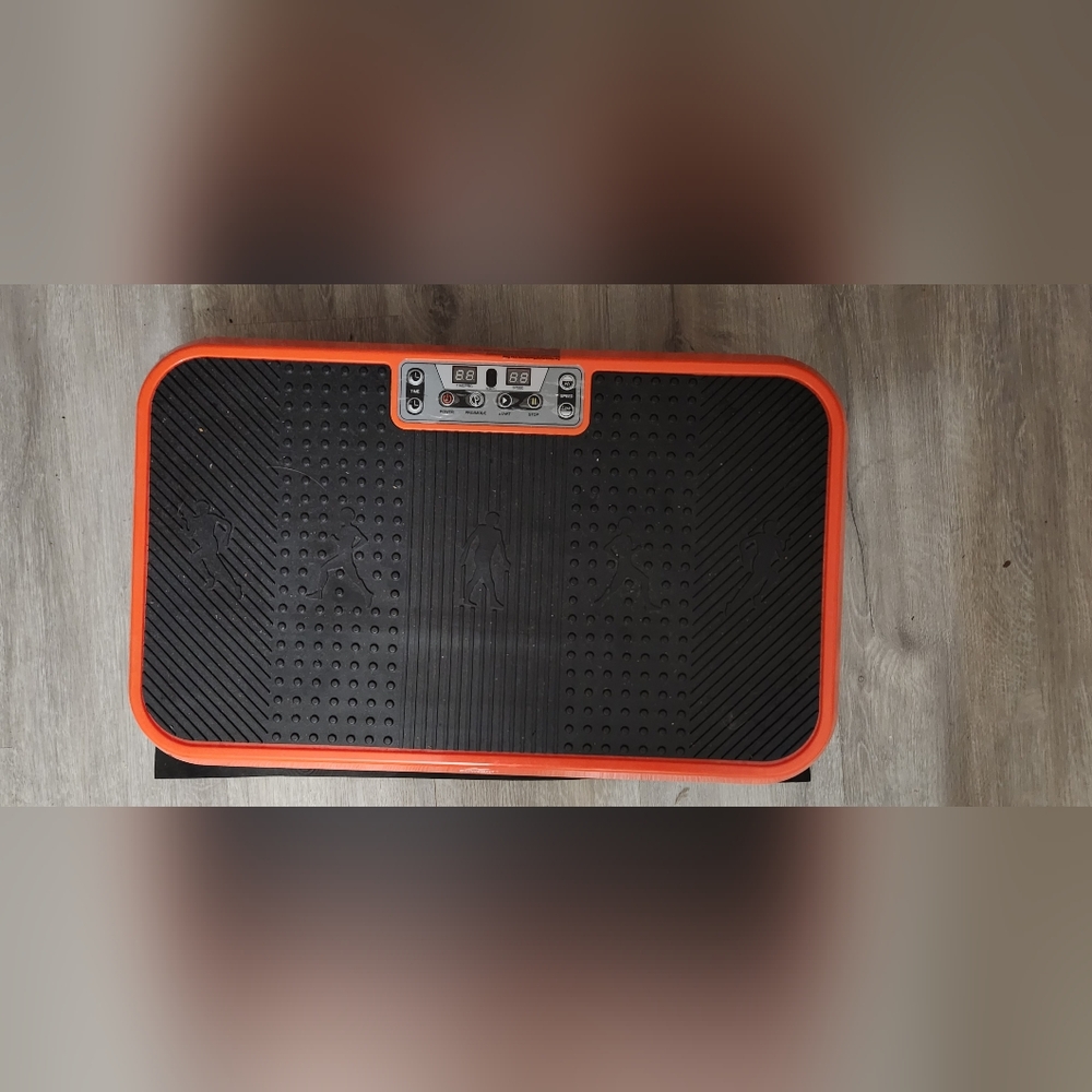 Orange and Black Vibration Plate